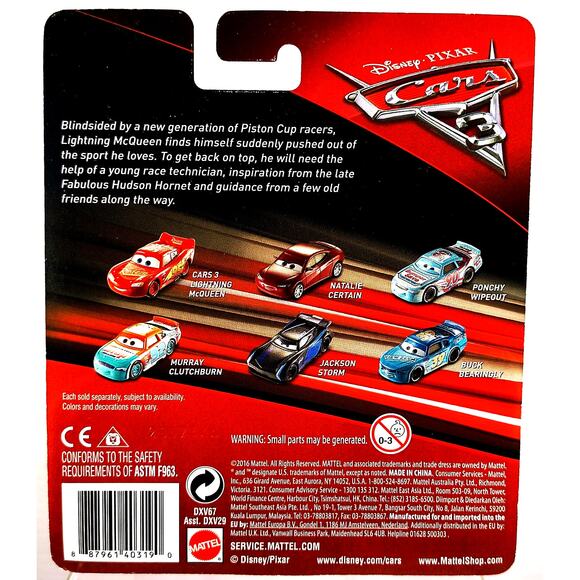 Mattel 2016 Disney Pixar Cars 3 REB MEEKER, New, See Pics/Description! - Picture 4 of 4